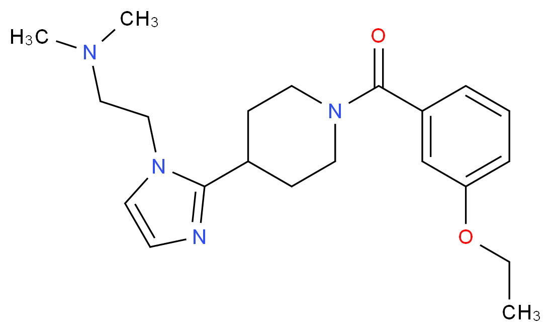 (2-{2-[1-(3-ethoxybenzoyl)-4-piperidinyl]-1H-imidazol-1-yl}ethyl)dimethylamine_分子结构_CAS_)