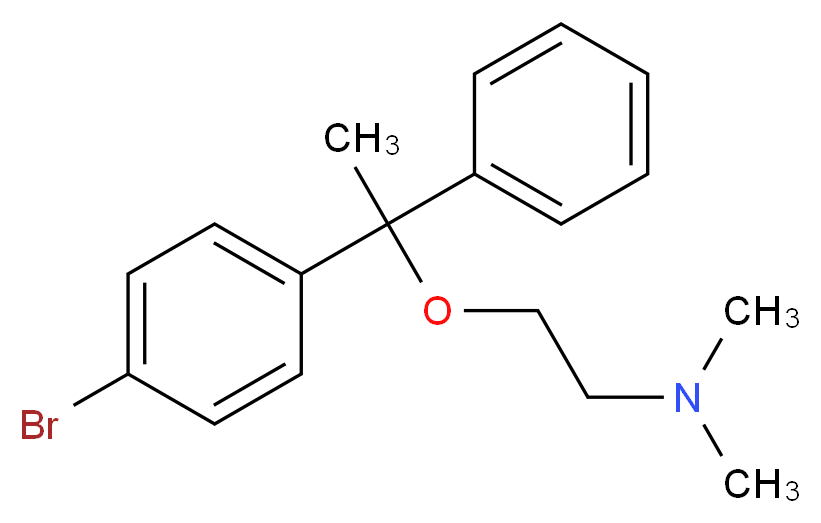 {2-[1-(4-bromophenyl)-1-phenylethoxy]ethyl}dimethylamine_分子结构_CAS_3565-72-8