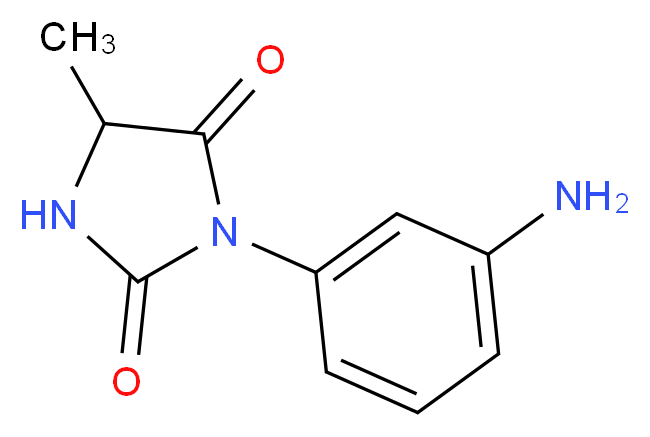 3-(3-Aminophenyl)-5-methylimidazolidine-2,4-dione_分子结构_CAS_1214061-96-7)