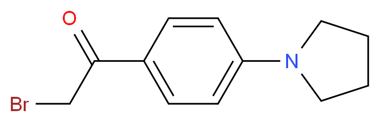 2-bromo-1-[4-(pyrrolidin-1-yl)phenyl]ethan-1-one_分子结构_CAS_216144-18-2