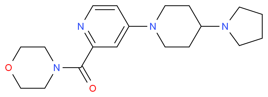 4-({4-[4-(1-pyrrolidinyl)-1-piperidinyl]-2-pyridinyl}carbonyl)morpholine_分子结构_CAS_)