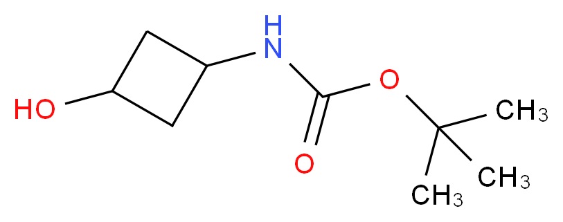 tert-Butyl 3-hydroxycyclobutylcarbamate_分子结构_CAS_154748-63-7)