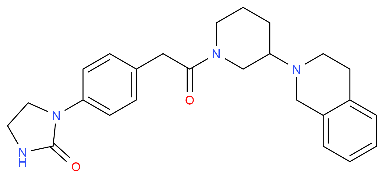 1-(4-{2-[3-(3,4-dihydro-2(1H)-isoquinolinyl)-1-piperidinyl]-2-oxoethyl}phenyl)-2-imidazolidinone_分子结构_CAS_)