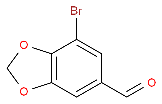 7-Bromo-benzo[1,3]dioxole-5-carbaldehyde_分子结构_CAS_19522-96-4)