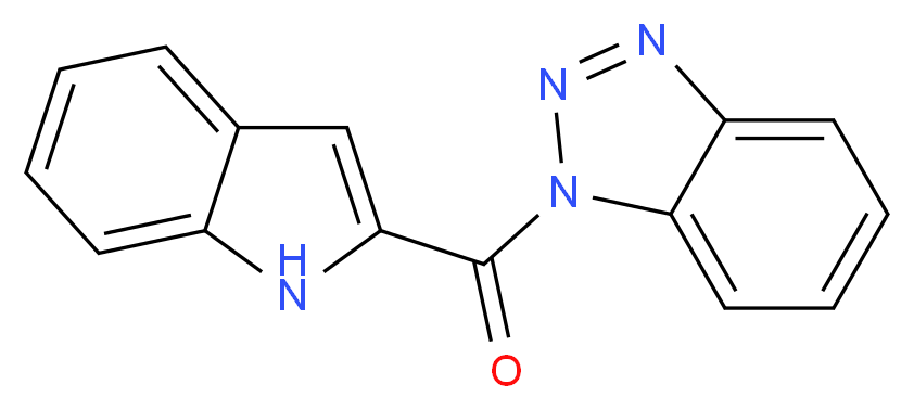 1-(1H-indole-2-carbonyl)-1H-1,2,3-benzotriazole_分子结构_CAS_586959-21-9