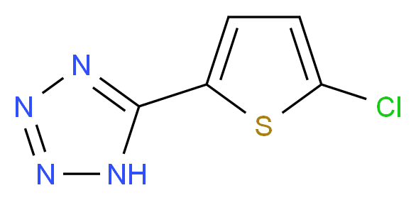 5-(5-chlorothiophen-2-yl)-1H-1,2,3,4-tetrazole_分子结构_CAS_58884-89-2