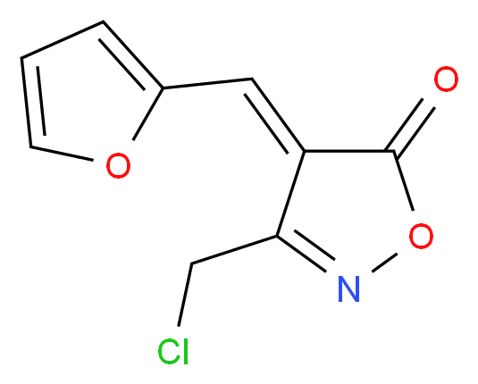 (4E)-3-(Chloromethyl)-4-(2-furylmethylene)-isoxazol-5(4H)-one_分子结构_CAS_)