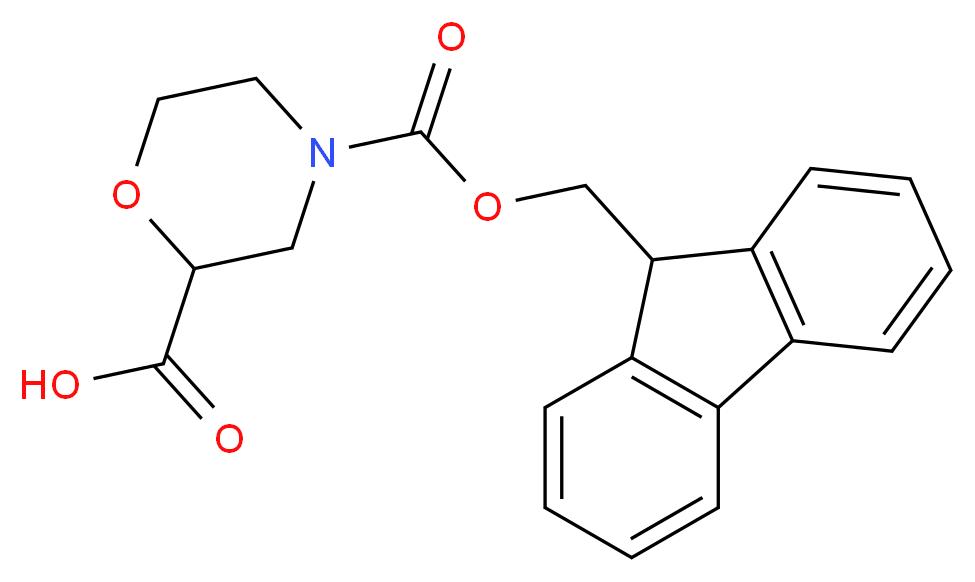 4-[(9H-Fluoren-9-ylmethoxy)carbonyl]morpholine-2-carboxylic acid_分子结构_CAS_312965-04-1)