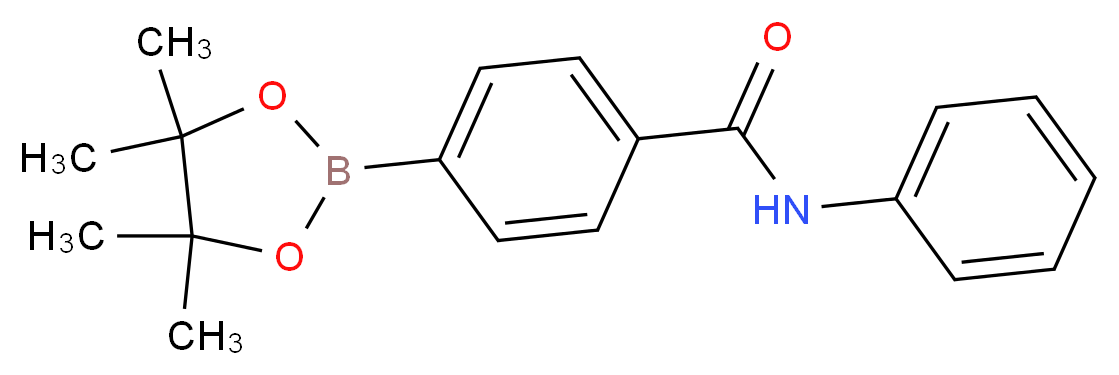 N-phenyl-4-(tetramethyl-1,3,2-dioxaborolan-2-yl)benzamide_分子结构_CAS_949115-03-1