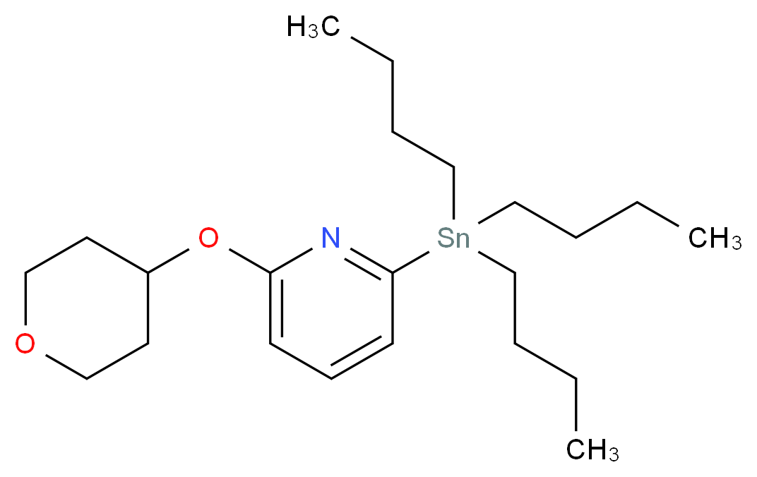 2-(oxan-4-yloxy)-6-(tributylstannyl)pyridine_分子结构_CAS_1007847-70-2