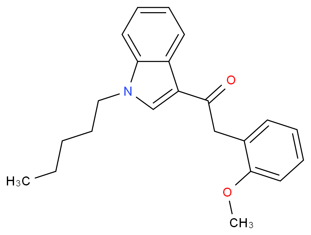 2-(2-methoxyphenyl)-1-(1-pentyl-1H-indol-3-yl)ethan-1-one_分子结构_CAS_864445-43-2