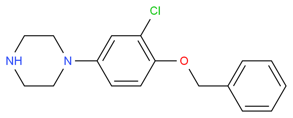 1-[4-(benzyloxy)-3-chlorophenyl]piperazine_分子结构_CAS_800371-67-9