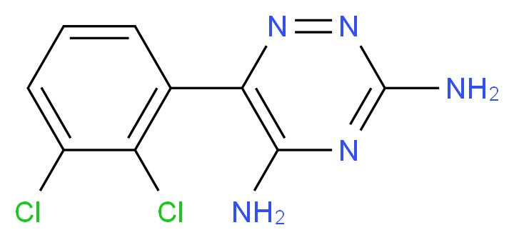 6-(2,3-dichlorophenyl)-1,2,4-triazine-3,5-diamine_分子结构_CAS_84057-84-1)