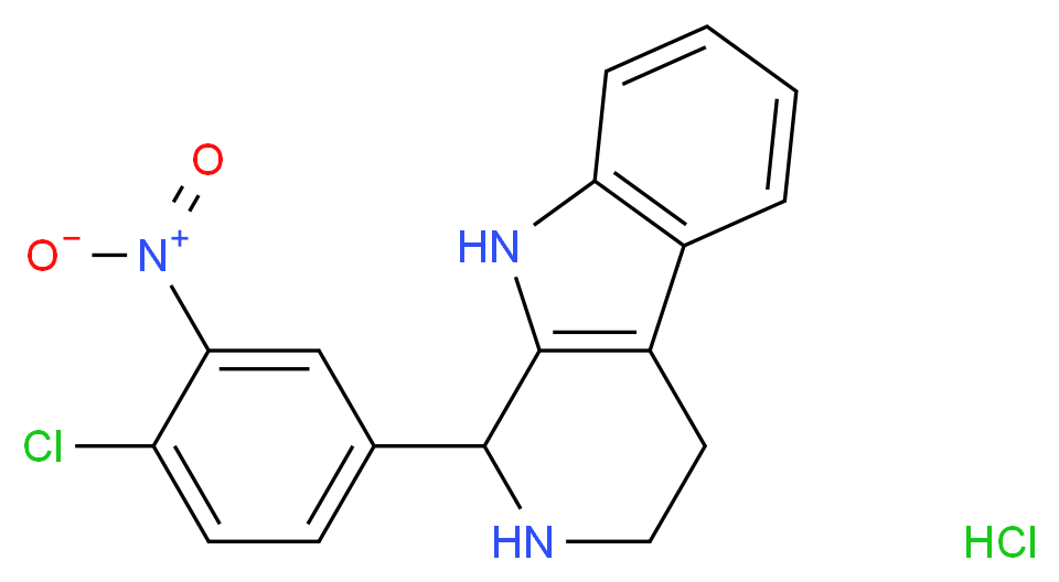 1-(4-Chloro-3-nitrophenyl)-2,3,4,9-tetrahydro-1H-beta-carboline hydrochloride_分子结构_CAS_)