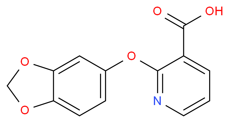 2-(2H-1,3-benzodioxol-5-yloxy)pyridine-3-carboxylic acid_分子结构_CAS_214758-41-5
