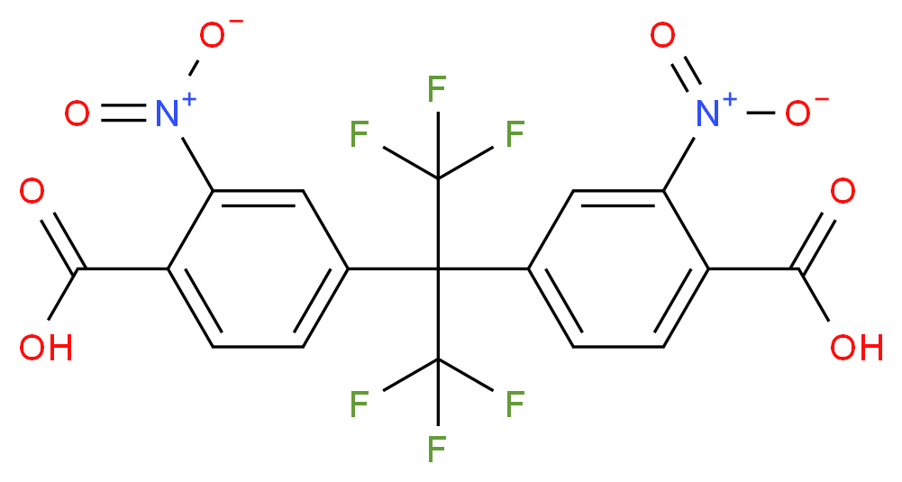 2,2-Bis(4-carboxy-3-nitrophenyl)hexafluoropropane 98%_分子结构_CAS_115873-09-1)