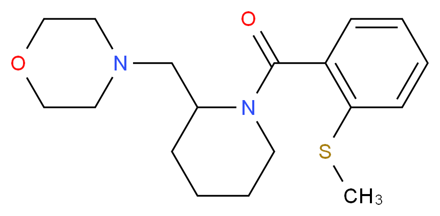 4-({1-[2-(methylthio)benzoyl]-2-piperidinyl}methyl)morpholine_分子结构_CAS_)