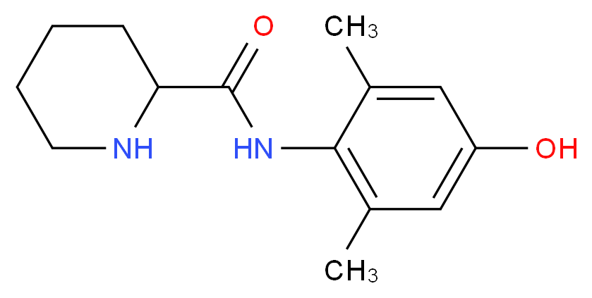 N-(4-hydroxy-2,6-dimethylphenyl)piperidine-2-carboxamide_分子结构_CAS_51989-48-1