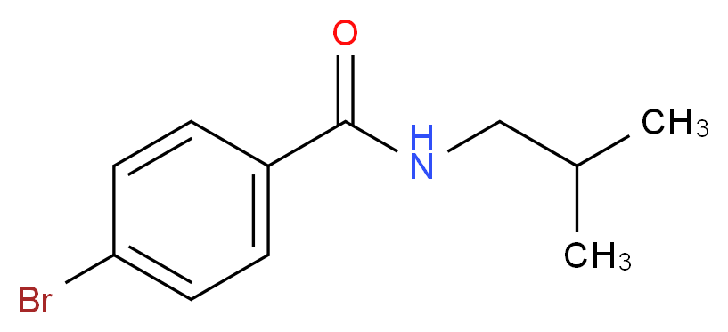 4-bromo-N-(2-methylpropyl)benzamide_分子结构_CAS_161768-66-7