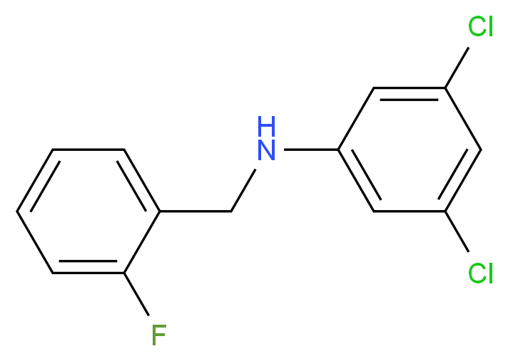 3,5-Dichloro-N-(2-fluorobenzyl)aniline_分子结构_CAS_723753-74-0)