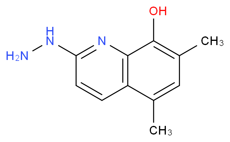 2-hydrazino-5,7-dimethylquinolin-8-ol_分子结构_CAS_317375-38-5)