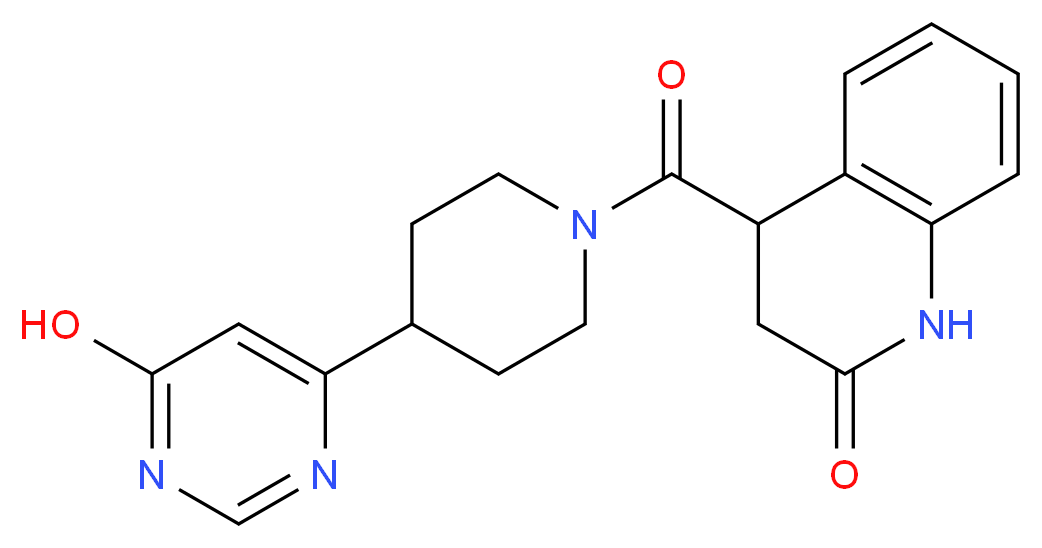 4-{[4-(6-hydroxypyrimidin-4-yl)piperidin-1-yl]carbonyl}-3,4-dihydroquinolin-2(1H)-one_分子结构_CAS_)