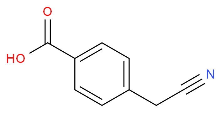 4-(Cyanomethyl)benzoic acid_分子结构_CAS_50685-26-2)