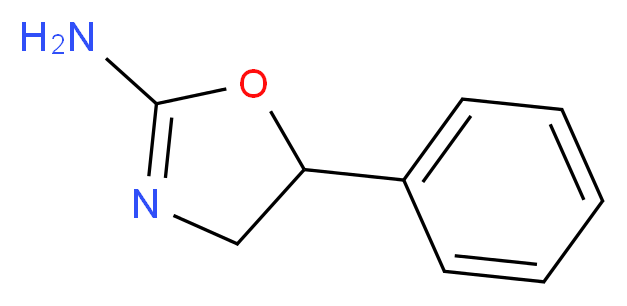 5-phenyl-4,5-dihydro-1,3-oxazol-2-amine_分子结构_CAS_2207-50-3