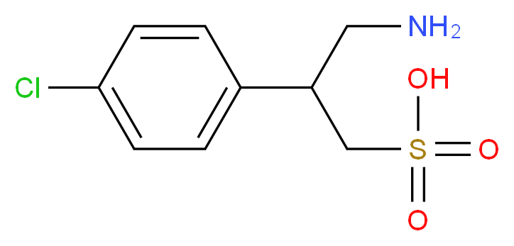 3-amino-2-(4-chlorophenyl)propane-1-sulfonic acid_分子结构_CAS_125464-42-8