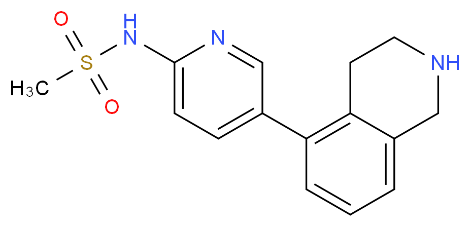N-[5-(1,2,3,4-tetrahydroisoquinolin-5-yl)pyridin-2-yl]methanesulfonamide_分子结构_CAS_)