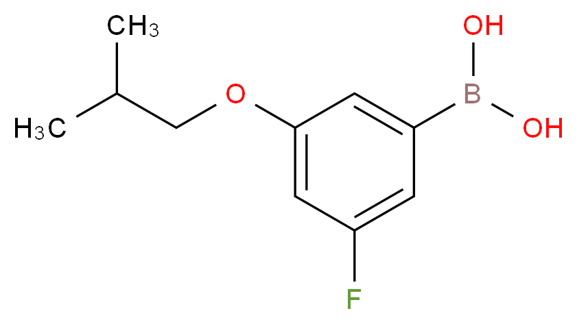 [3-fluoro-5-(2-methylpropoxy)phenyl]boronic acid_分子结构_CAS_850589-57-0