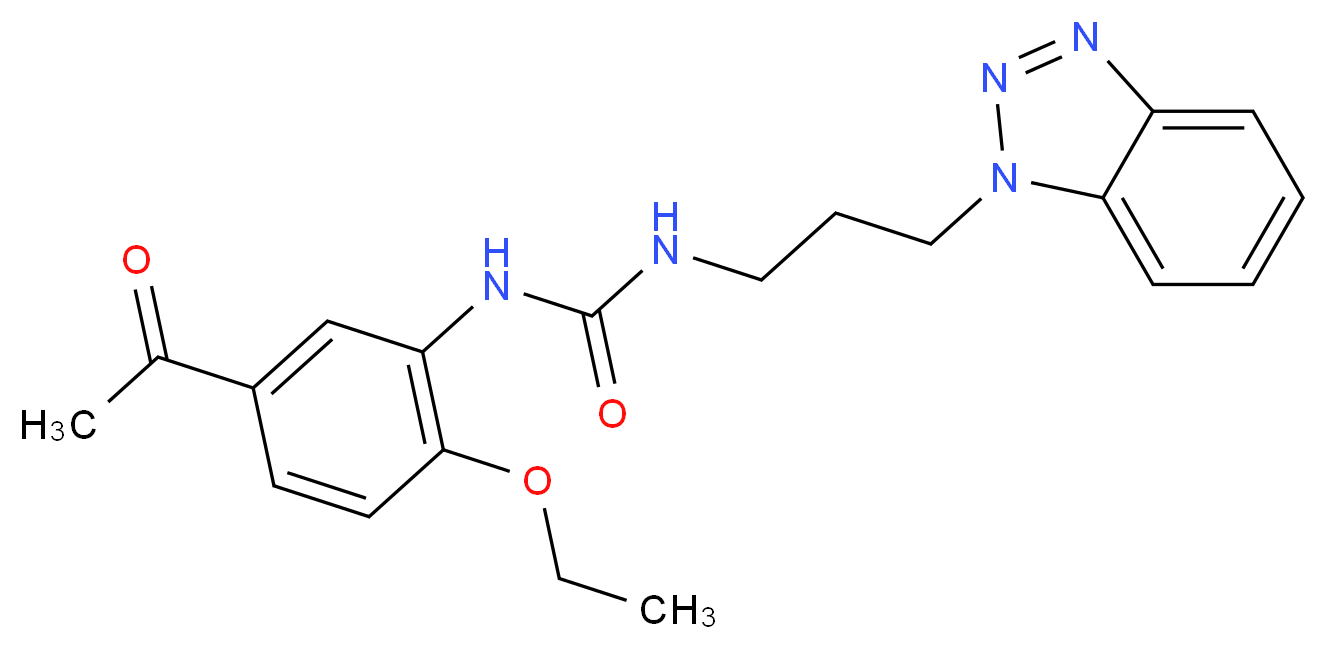 N-(5-acetyl-2-ethoxyphenyl)-N'-[3-(1H-1,2,3-benzotriazol-1-yl)propyl]urea_分子结构_CAS_)