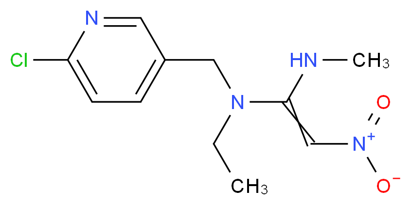 [(E)-1-{[(6-chloropyridin-3-yl)methyl](ethyl)amino}-2-nitroethenyl](methyl)amine_分子结构_CAS_150824-47-8