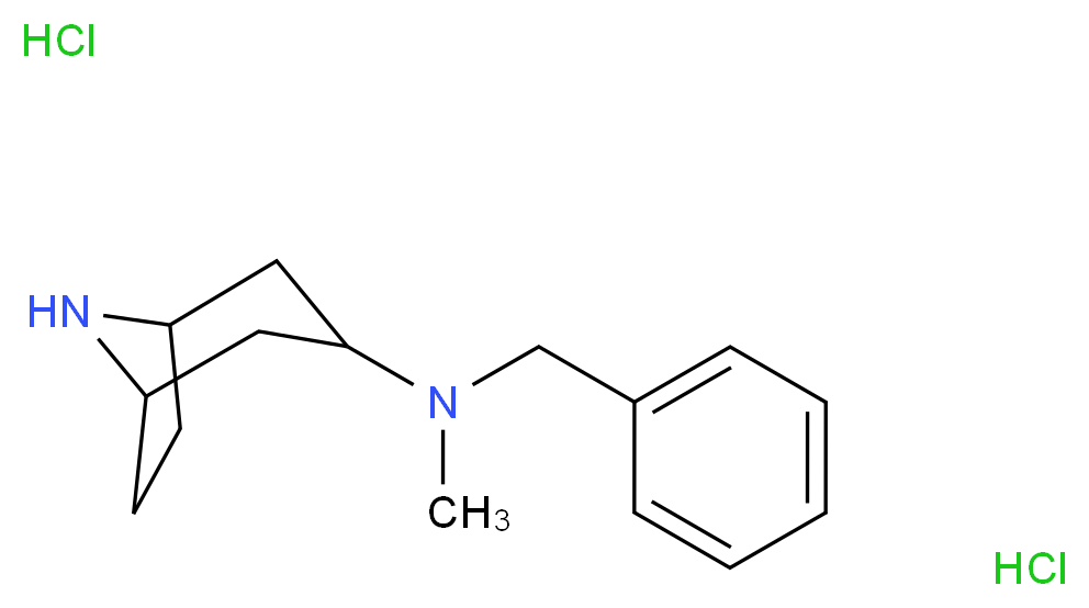 N-Benzyl-N-methyl-8-azabicyclo[3.2.1]octan-3-amine dihydrochloride_分子结构_CAS_)