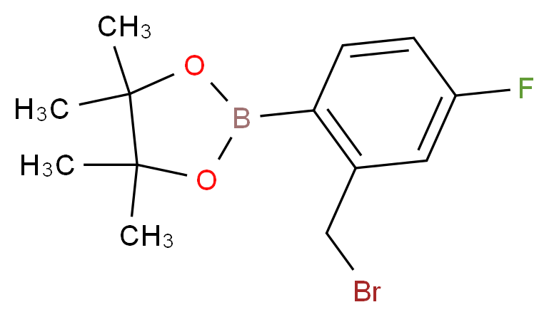 2-溴甲基-4-氟苯硼酸频哪酯_分子结构_CAS_850567-57-6)