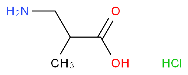 rac-3-Aminoisobutyric Acid Hydrochloride_分子结构_CAS_28267-25-6)