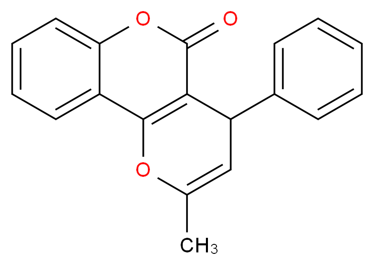 2-methyl-4-phenyl-4H,5H-pyrano[3,2-c]chromen-5-one_分子结构_CAS_15151-14-1