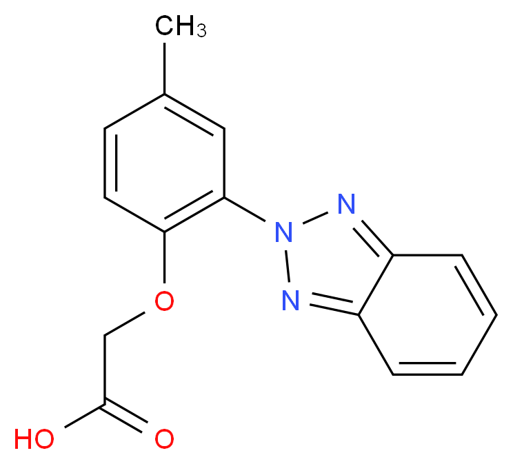 [2-(2H-1,2,3-Benzotriazol-2-yl)-4-methylphenoxy]-acetic acid_分子结构_CAS_)