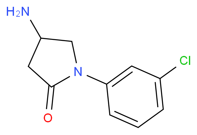 4-amino-1-(3-chlorophenyl)pyrrolidin-2-one_分子结构_CAS_1114823-57-2