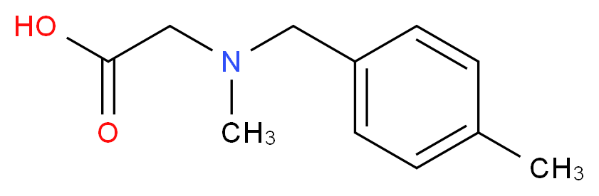 2-{methyl[(4-methylphenyl)methyl]amino}acetic acid_分子结构_CAS_1041538-08-2