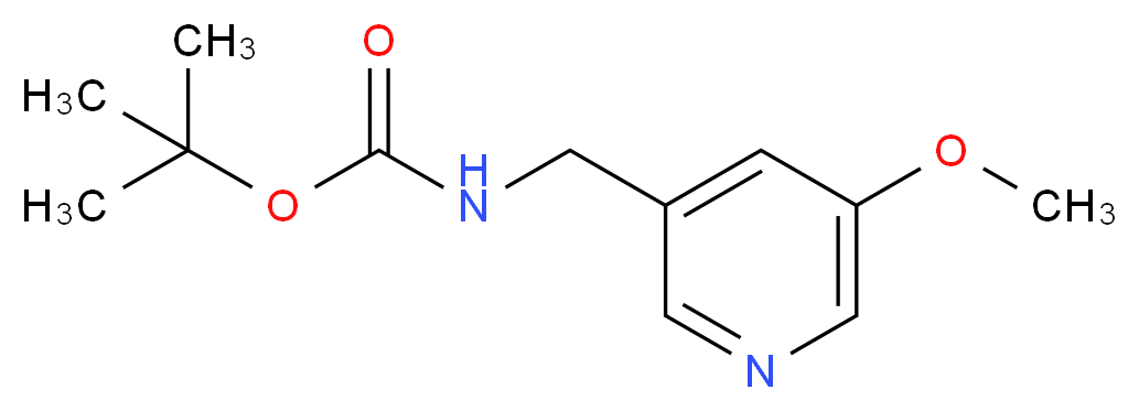 tert-butyl N-[(5-methoxypyridin-3-yl)methyl]carbamate_分子结构_CAS_1105675-60-2