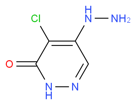 4-chloro-5-hydrazinyl-2,3-dihydropyridazin-3-one_分子结构_CAS_6959-56-4