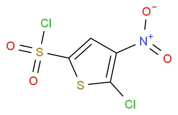 2-Chloro-3-nitrothiophene-5-sulphonyl chloride_分子结构_CAS_58457-24-2)