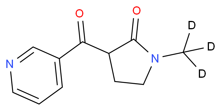 1-(<sup>2</sup>H<sub>3</sub>)methyl-3-(pyridine-3-carbonyl)pyrrolidin-2-one_分子结构_CAS_86270-95-3
