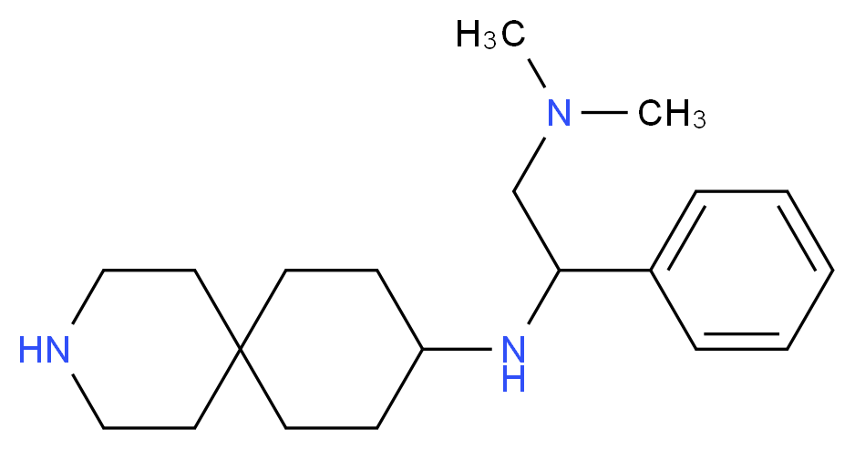 N~1~-3-azaspiro[5.5]undec-9-yl-N~2~,N~2~-dimethyl-1-phenylethane-1,2-diamine_分子结构_CAS_)