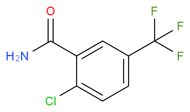 2-chloro-5-(trifluoromethyl)benzamide_分子结构_CAS_20566-93-2