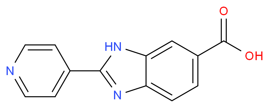 2-(pyridin-4-yl)-1H-1,3-benzodiazole-6-carboxylic acid_分子结构_CAS_316833-32-6