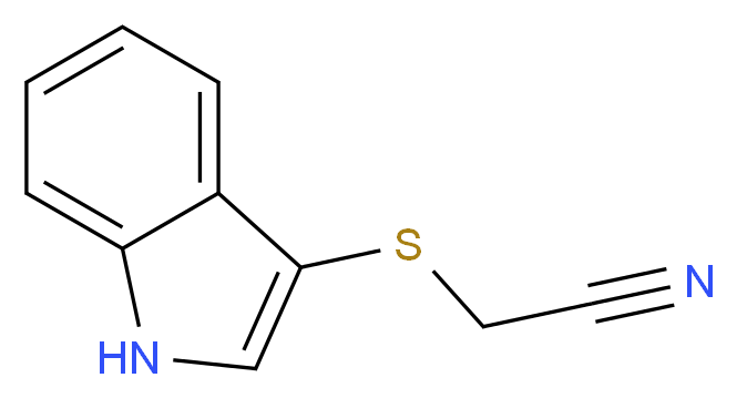 2-(1H-indol-3-ylsulfanyl)acetonitrile_分子结构_CAS_61021-51-0