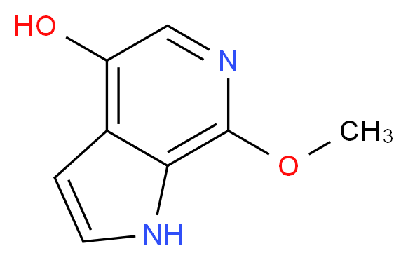 7-methoxy-1H-pyrrolo[2,3-c]pyridin-4-ol_分子结构_CAS_936470-68-7