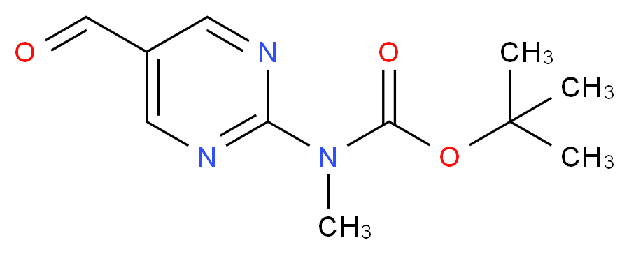 tert-butyl 5-formylpyrimidin-2-yl(methyl)carbamate_分子结构_CAS_955112-46-6)